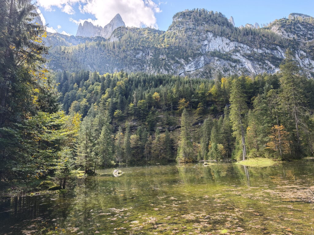 Die Gosaulacke - zwischen dem Vorderen Gosausee und dem Hinteren Gosausee